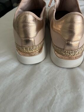 Michael Kors Blush Pink Slip-On Sneakers with Gold Insole
